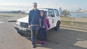 Gerard Bosch y su mujer en la salida 